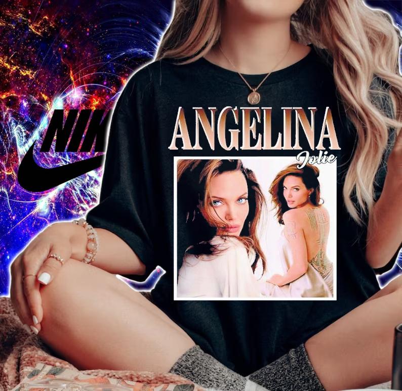 Angelina Jolie Vintage 90s Shirt t-shirt woman shirt