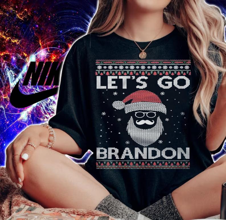 Anti President let's Go Brandon Biden Ugly Christmas T-Shirt t-shirt