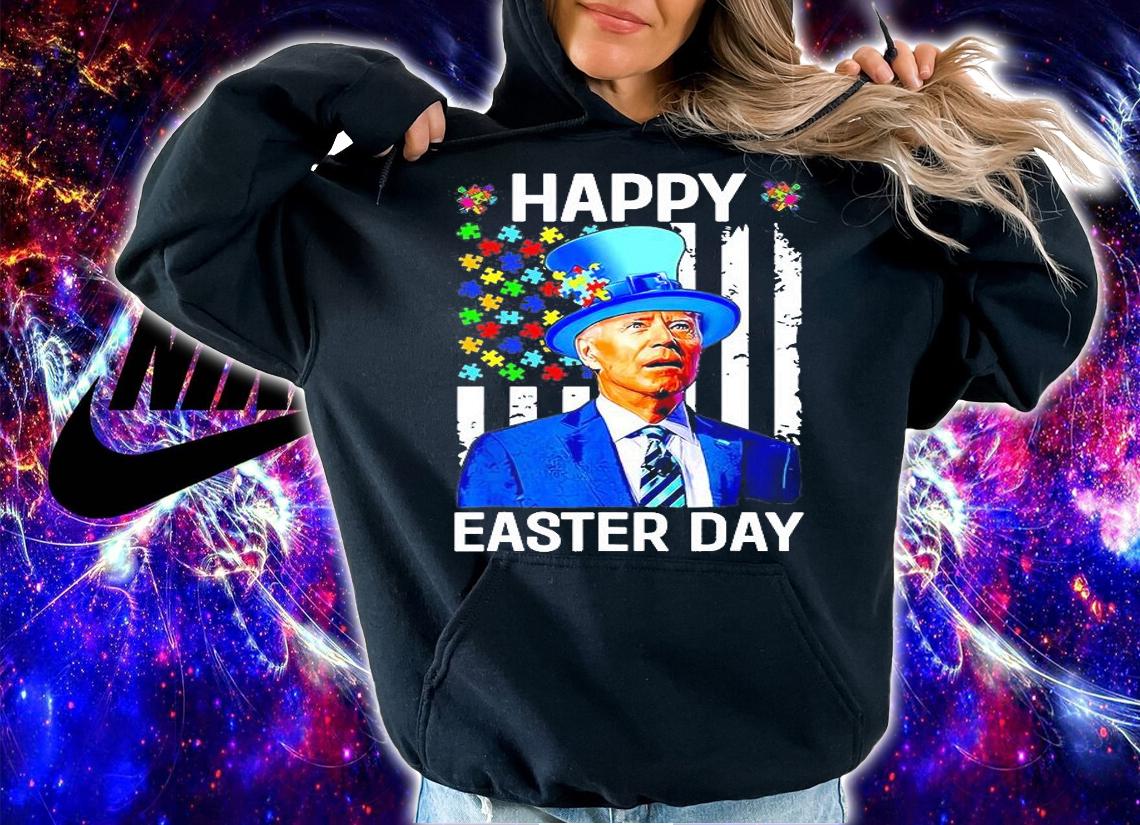 Autism Awareness Happy Easter Day Funny Anti Joe Biden Flag T-Shirt t-shirt hoodie