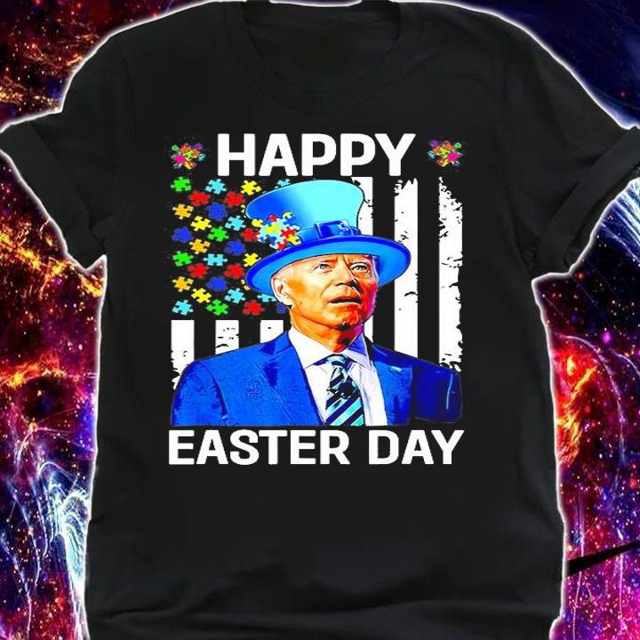 Autism Awareness Happy Easter Day Funny Anti Joe Biden Flag T-Shirt t-shirt shirt