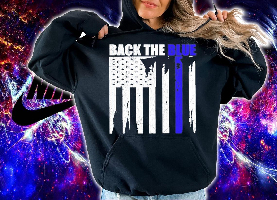 Back The Blue - Thin Blue Line Support Police T-Shirt t-shirt