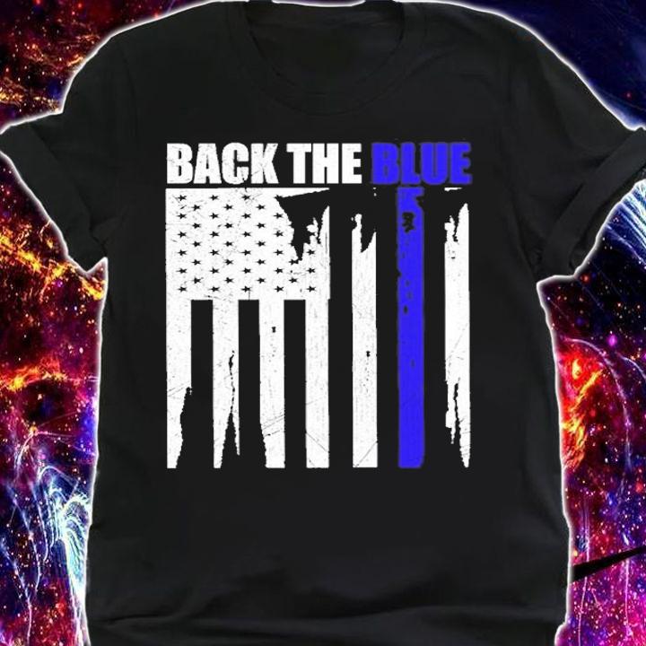 Back The Blue - Thin Blue Line Support Police T-Shirt t-shirt