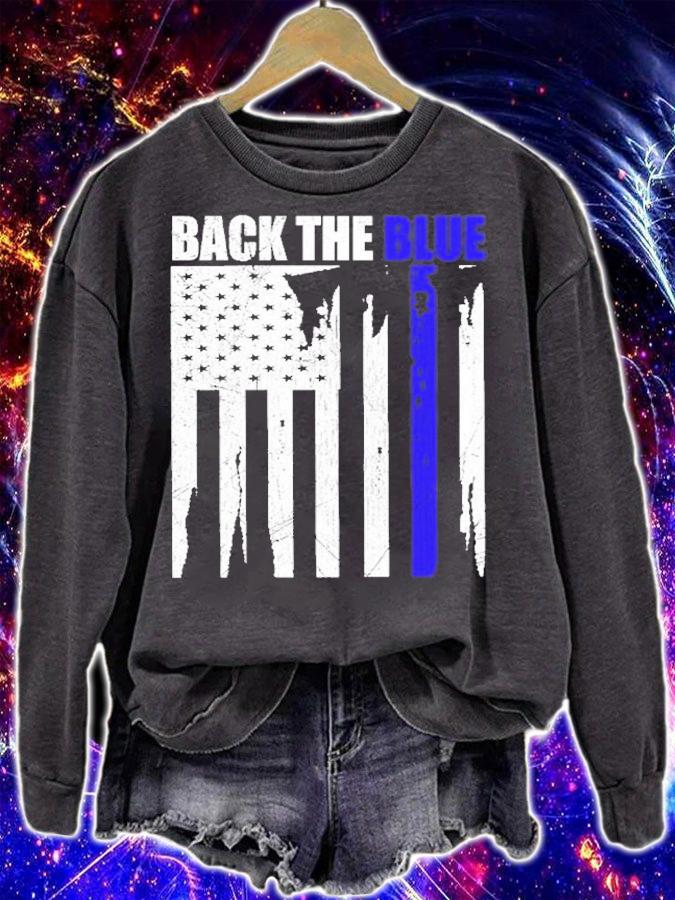 Back The Blue - Thin Blue Line Support Police T-Shirt t-shirt