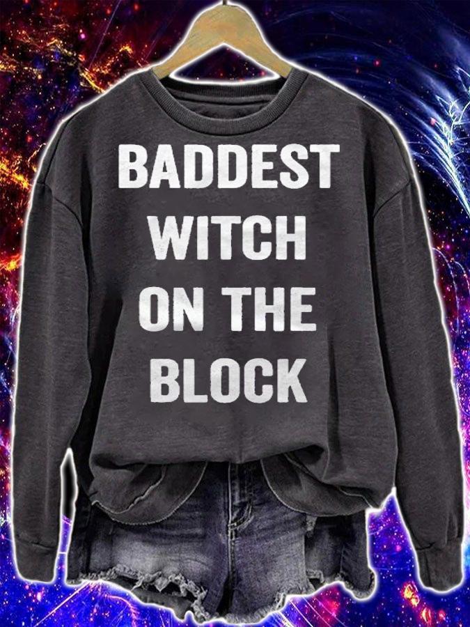 Baddest Witch On The Block Shirt Halloween Costume Shirt t-shirt sweatshirt