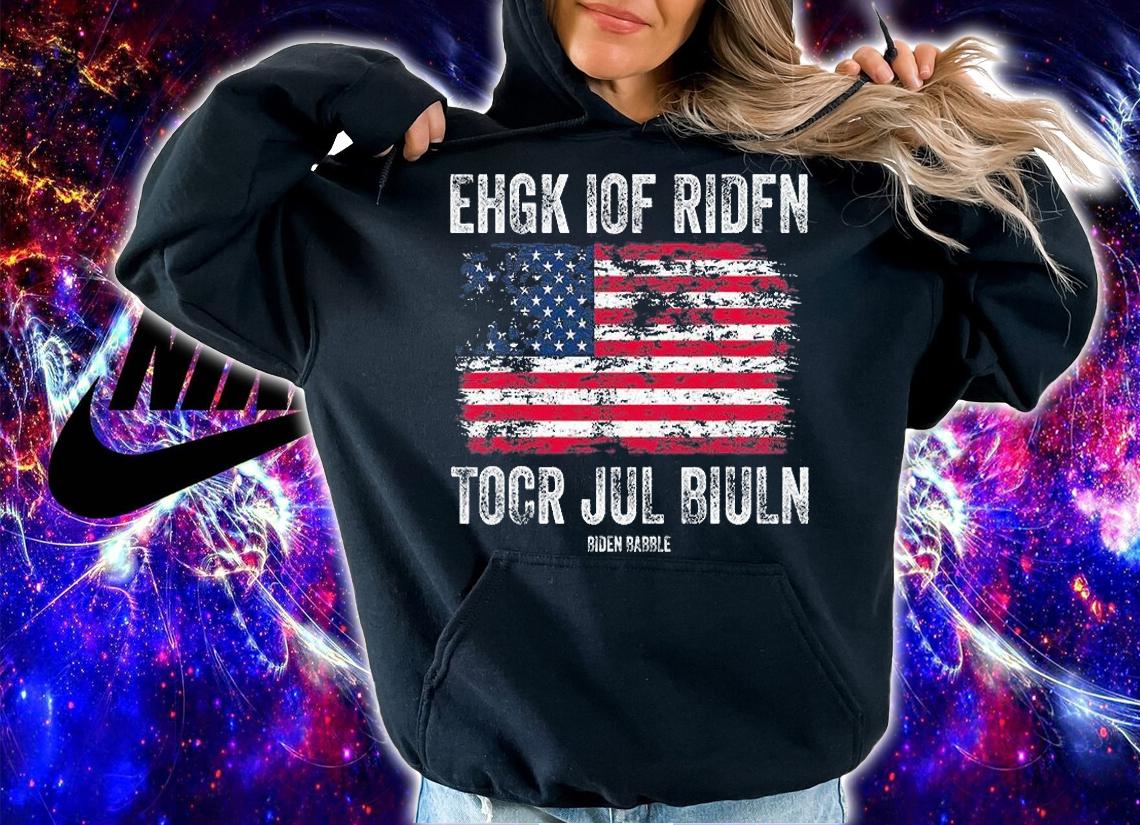 Biden Babble Ehgk Iof Ridfn Tocr Jul Biuln American Flag t-shirt