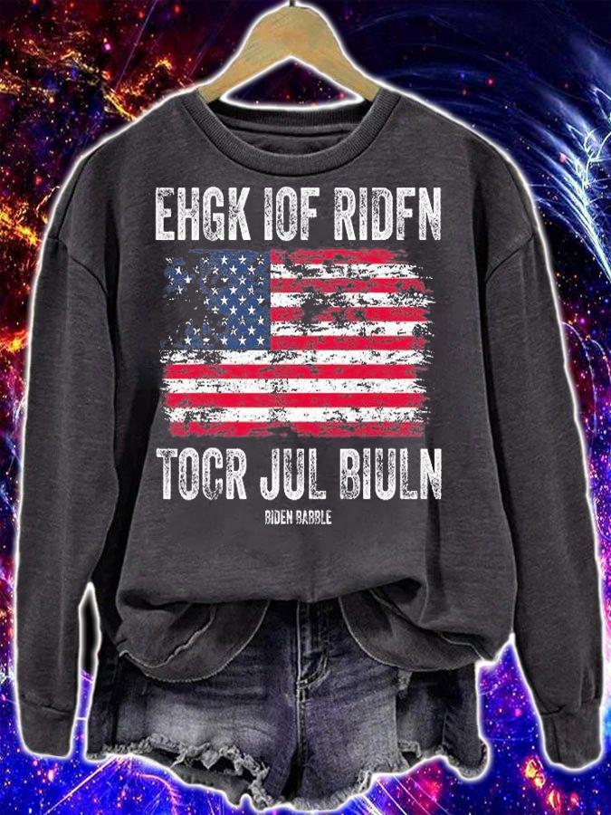 Biden Babble Ehgk Iof Ridfn Tocr Jul Biuln American Flag t-shirt