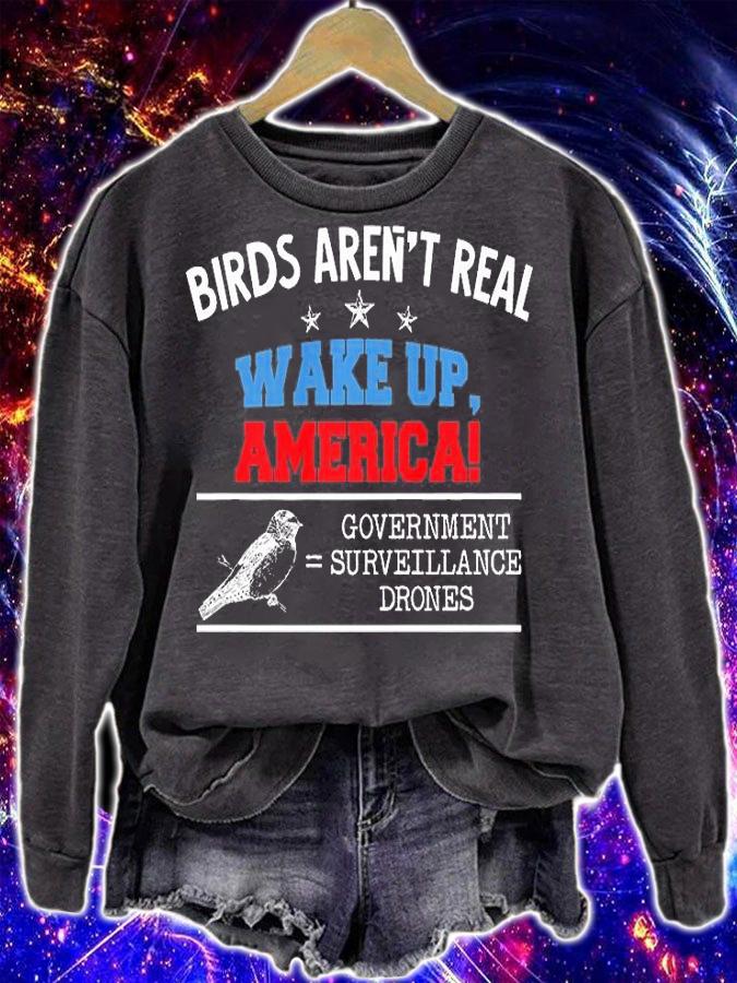 Birds Are Not Real Conspiracy Theory Drones Spies Funny Bird T-Shirt t-shirt