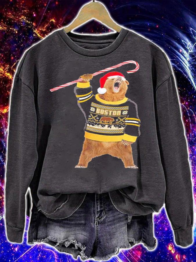 Boston Holiday Sweater Bear Shirt t-shirt sweatshirt