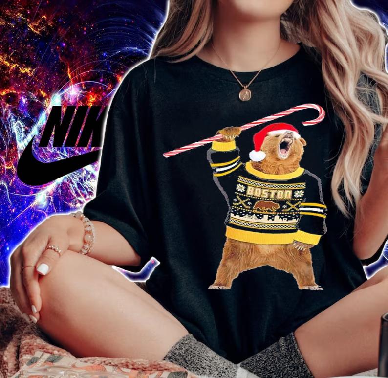 Boston Holiday Sweater Bear Shirt t-shirt woman shirt