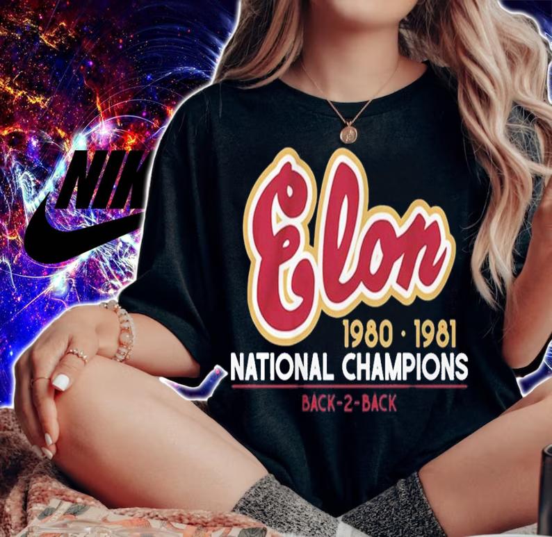 Elon Football 1980-1981 National Champions Back-2-Back Shirt t-shirt woman shirt