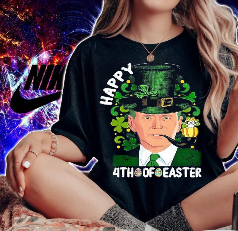 Happy 4th Of Easter Funny Joe Biden Confused St Patricks Day Design T-Shirt t-shirt woman shirt