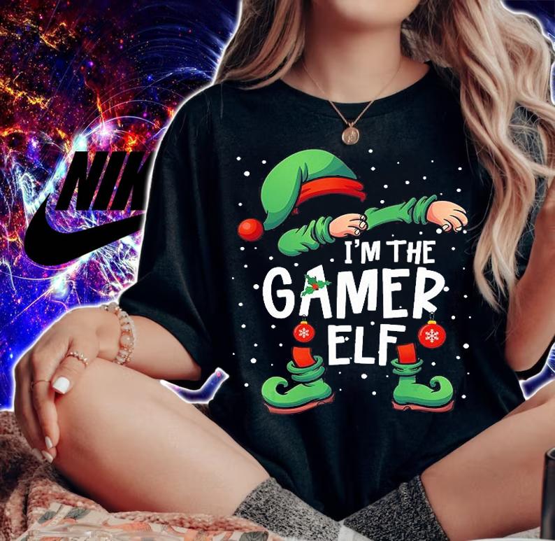 I'm the gamer Elf Christmas T-shirt t-shirt woman shirt