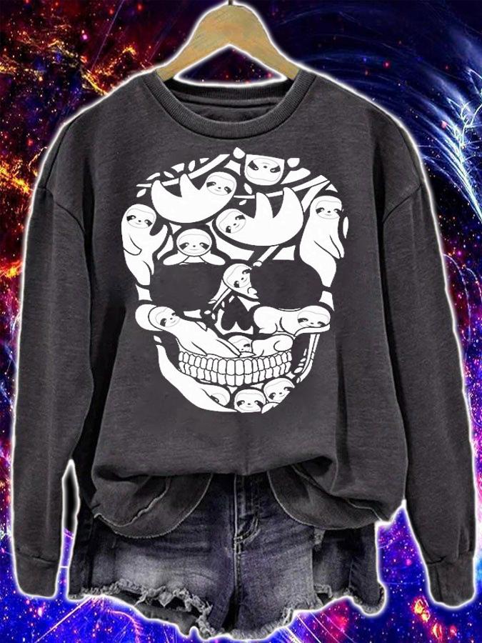 Sloths Skull Halloween T-shirt t-shirt sweatshirt