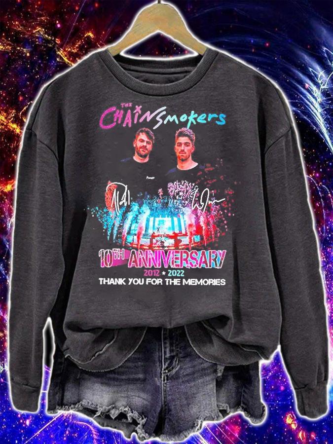 The Chainsmokers 10th Anniversary 2012-2022 Thank You For The Memories T-Shirt t-shirt sweatshirt