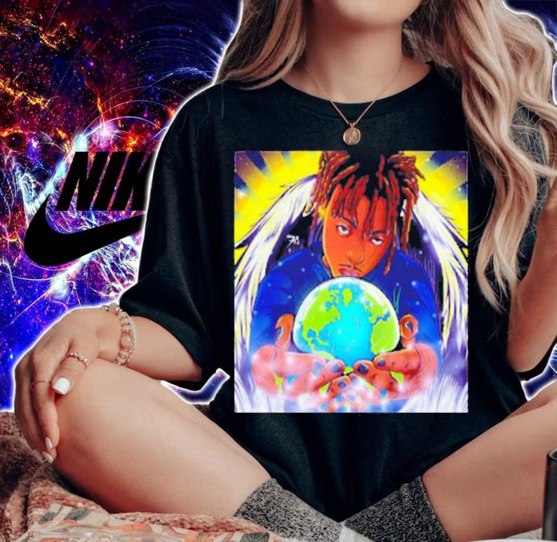 Juice Wrld Holding Earth Shirt t-shirt woman shirt