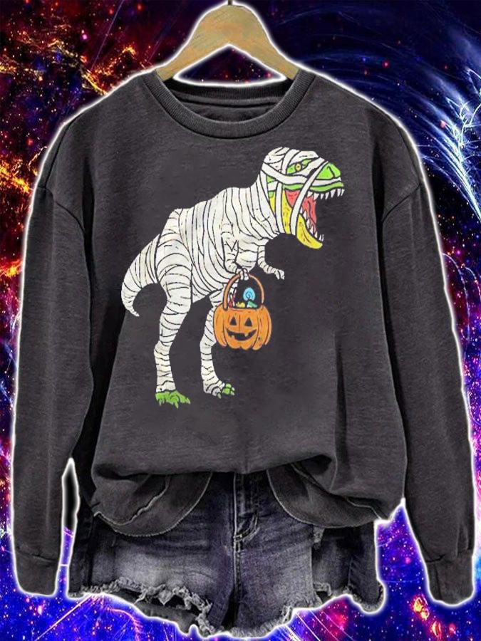 Mummy Pumpkin Dino Trick Treat Halloween Costume Boys Shirt t-shirt sweatshirt