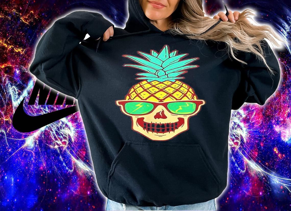 Pineapple Skeleton Skull T-Shirt t-shirt hoodie