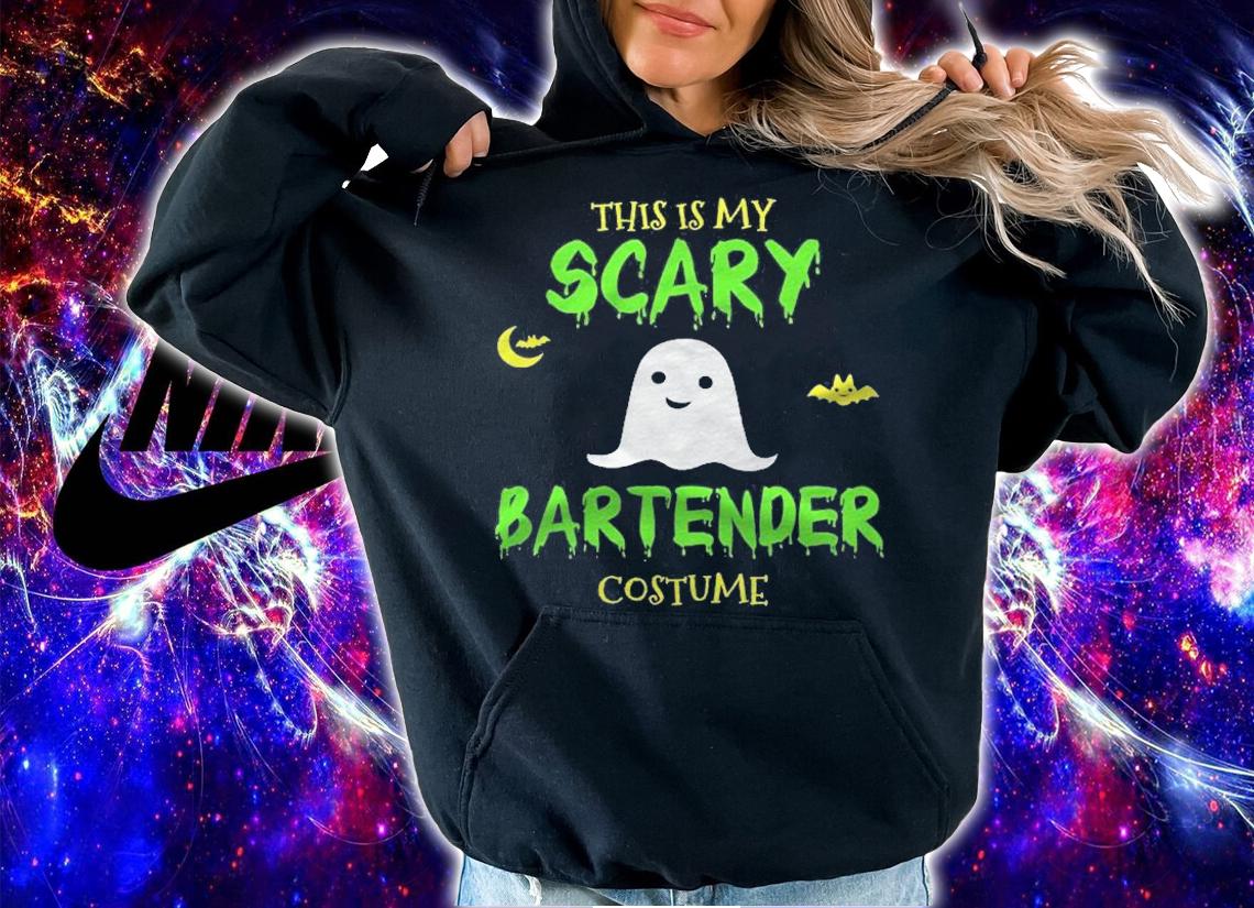 Scary Bartender Costume Halloween Lazy Easy Shirt t-shirt
