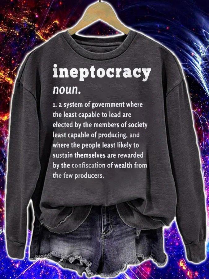 Ineptocracy Definition Political Conservative Republican shirt t-shirt sweatshirt