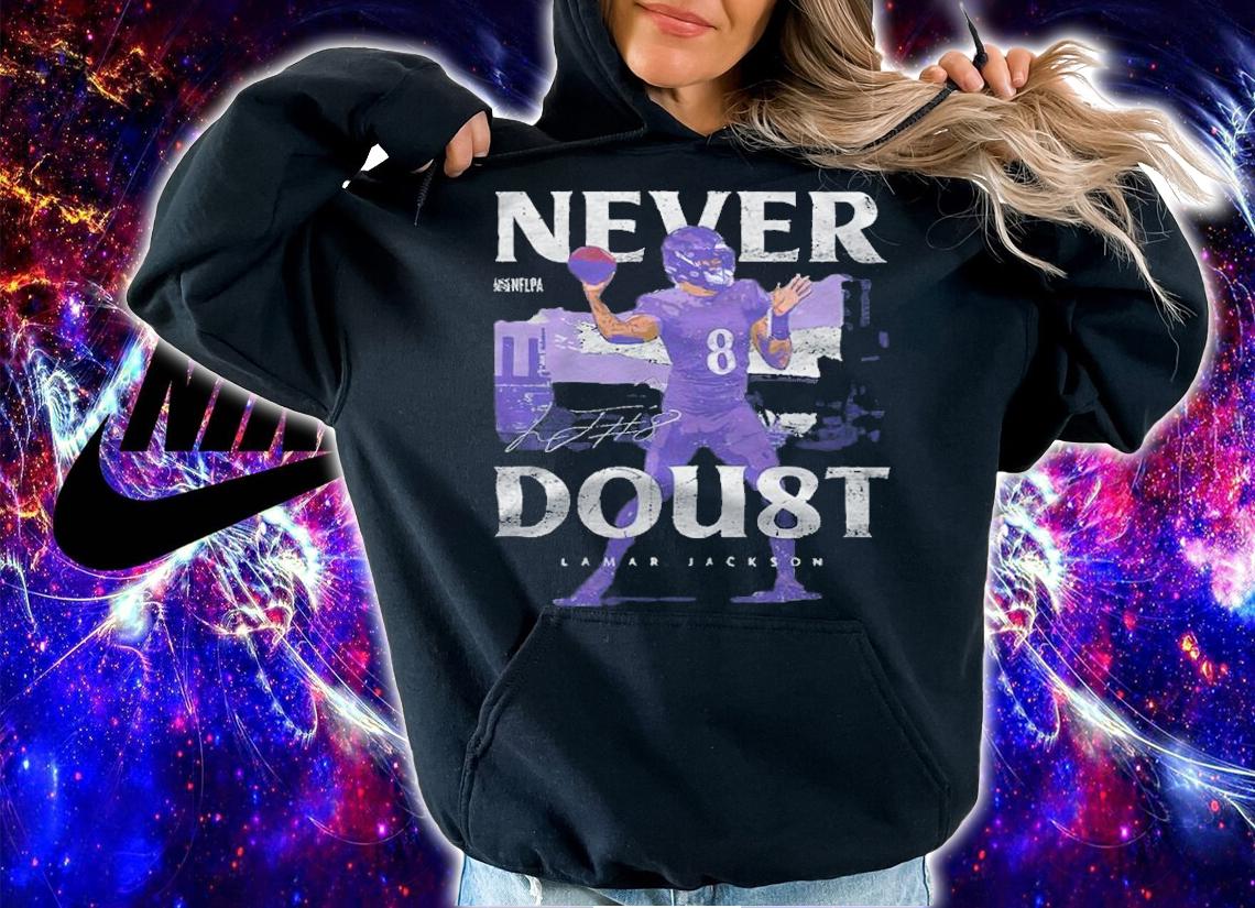 Lamar Jackson Never Doubt Illustration Baltimore Football Shirt t-shirt