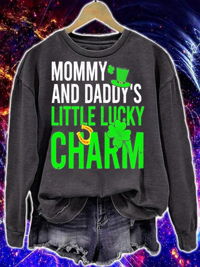 Mommy And Daddy Little Lucky Charm St Patrick's Day T-Shirt t-shirt sweatshirt