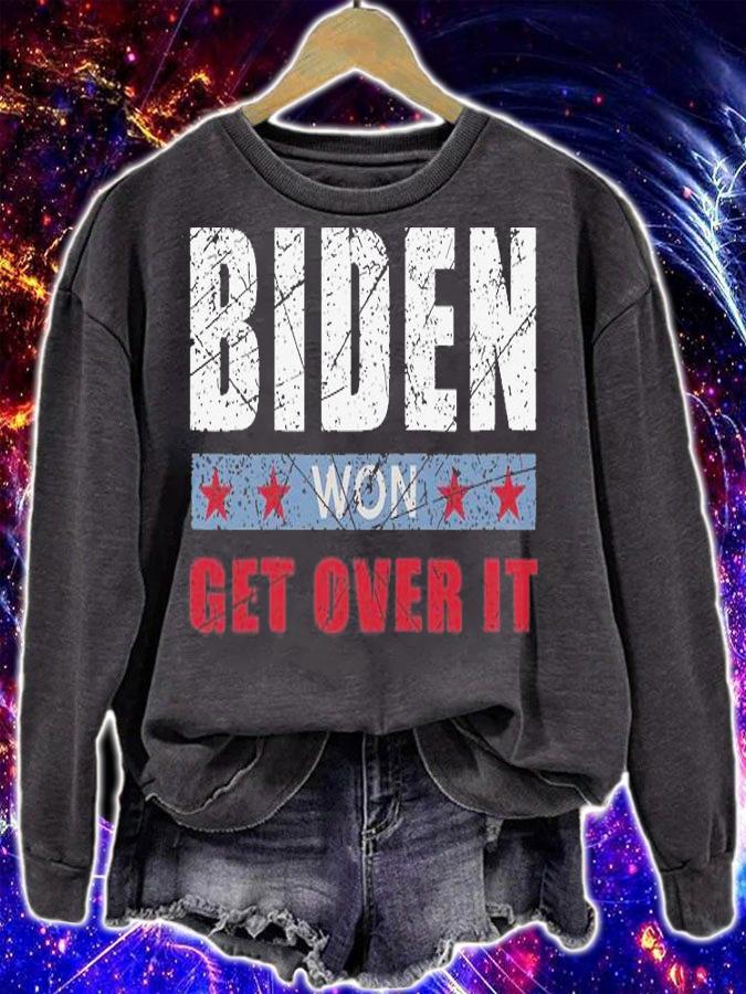 Patriotic Inauguration Joe Biden Won Get Over It Anti Trump T-Shirt t-shirt sweatshirt
