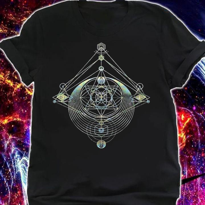 Geometric Circle Shapes Angles Pattern Sacred Geometry Shirt t-shirt
