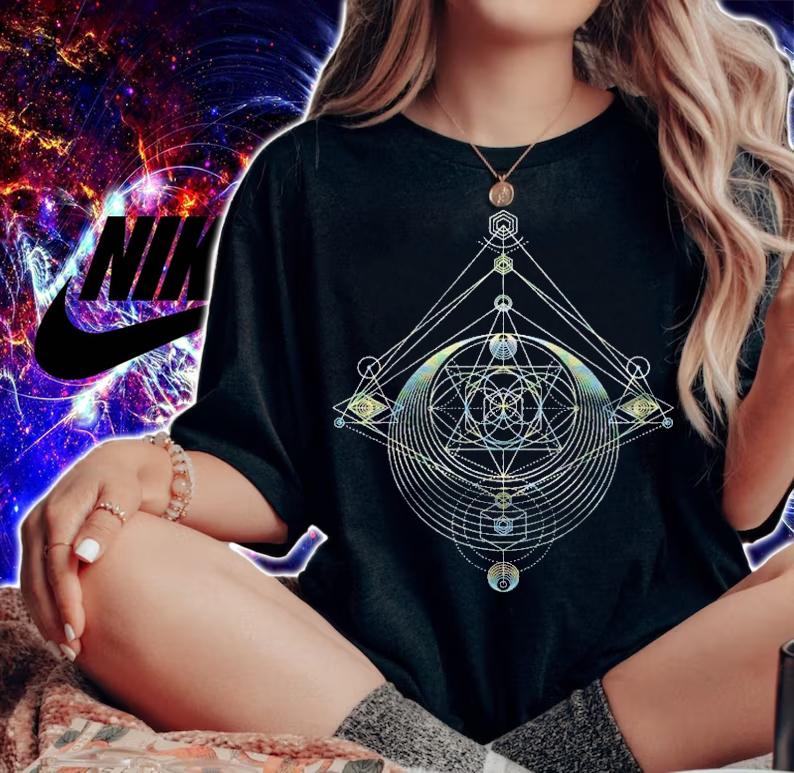 Geometric Circle Shapes Angles Pattern Sacred Geometry Shirt t-shirt