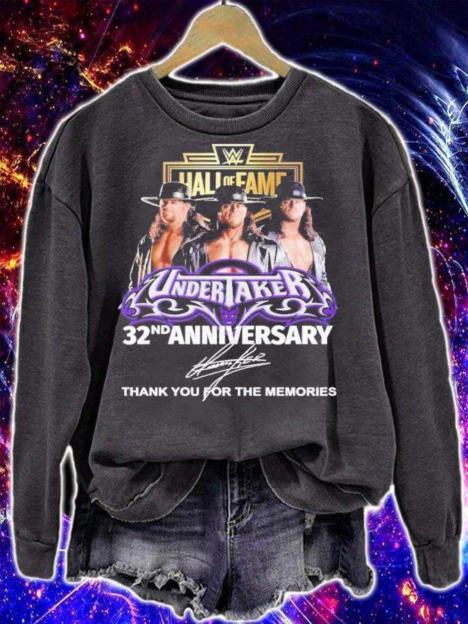 Hall Of Fame Undertaker 32nd Anniversary Signatures Thank You For The Memories Shirt t-shirt sweatshirt