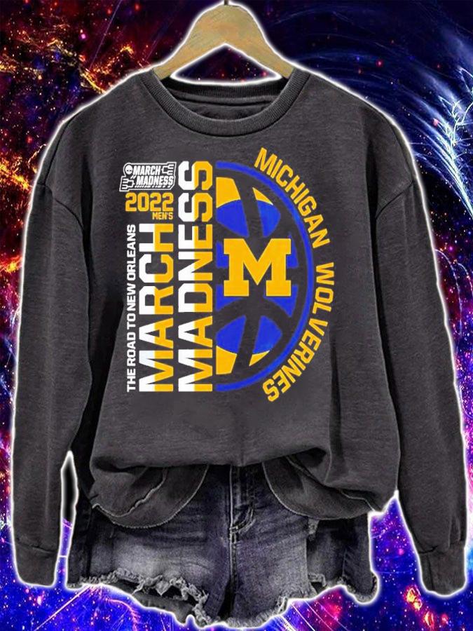 Michigan Wolverines 2022 NCAA March Madness The Road To New Orleans Shirt t-shirt sweatshirt