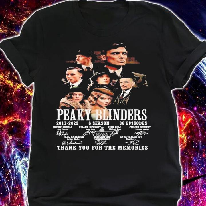 Peaky Blinders 2013-2022 6 season 36 episodes signatures shirt t-shirt shirt