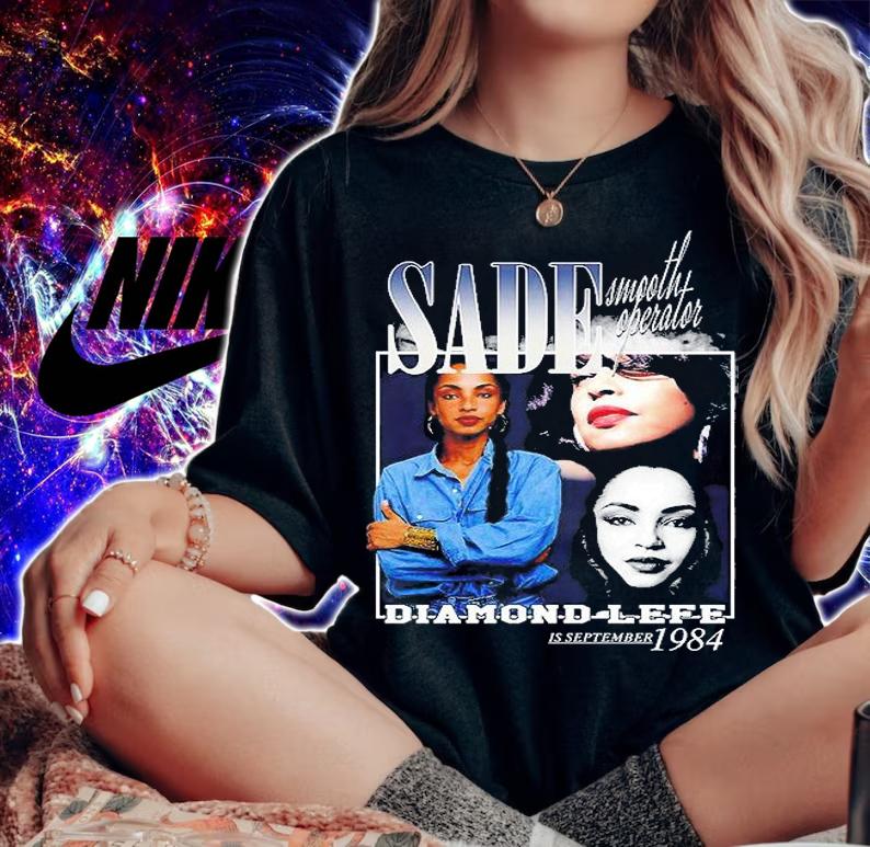 Sade Homage Singer Vintage Retro Adu T-Shirt t-shirt woman shirt