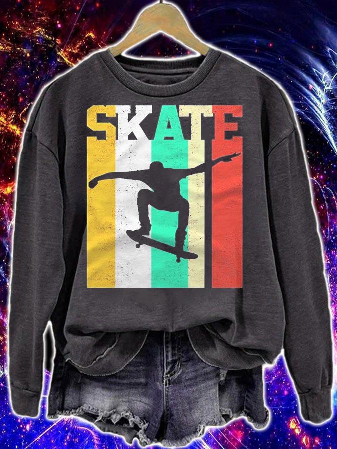Skateboarder Retro Vintage Skateboarding Gift Shirt t-shirt sweatshirt