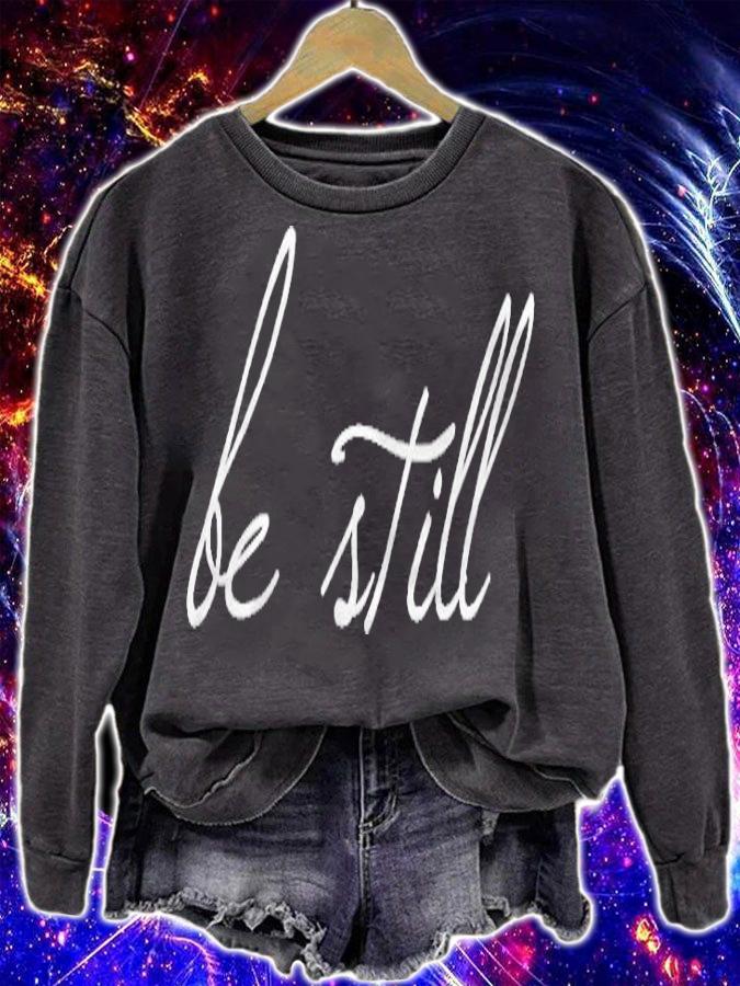 Womens Be Still Christian Bible Verse Psalm 4610 T-shirt t-shirt sweatshirt