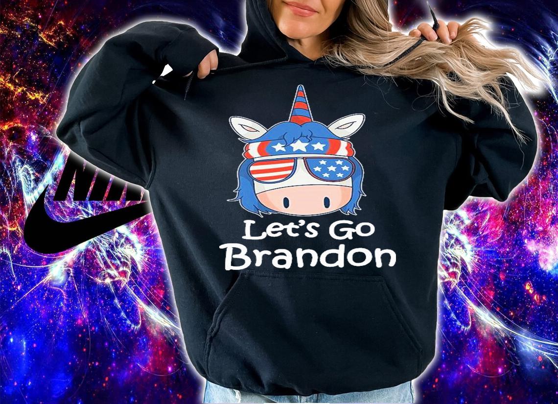 Let's Go Brandon Unicorn Conservative US Flag Funny 46 T-Shirt t-shirt