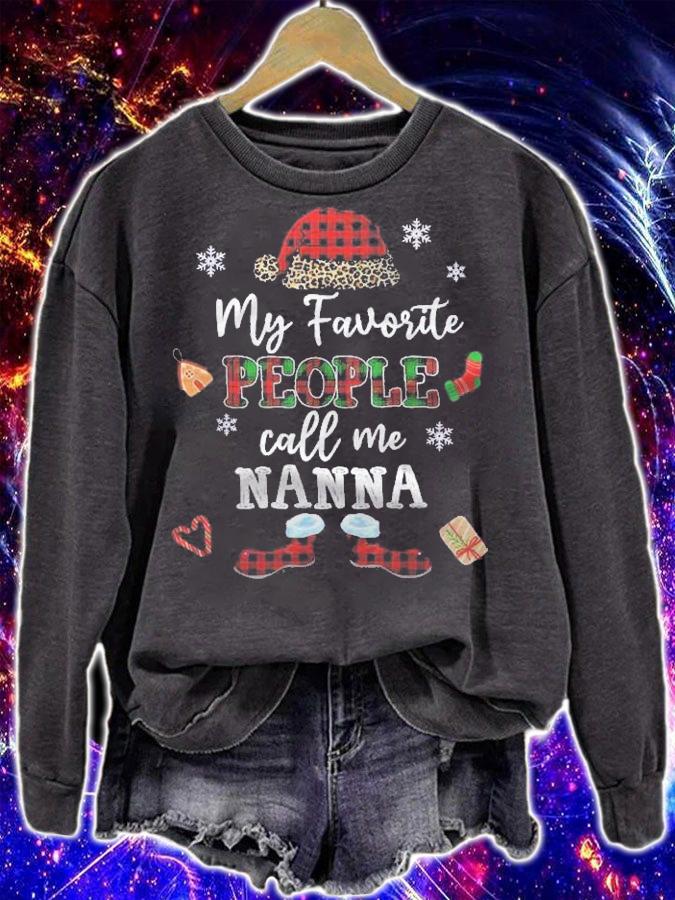 Mb My Favorite People Call Me Nanna Thanksgiving Christmas Shirt t-shirt sweatshirt
