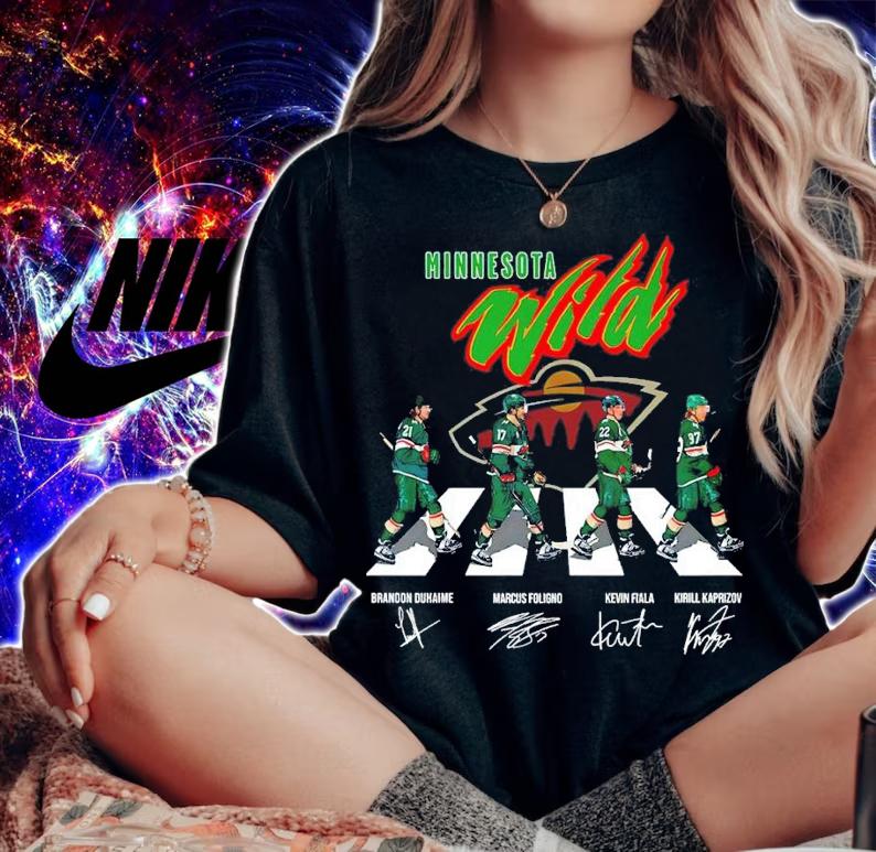 Minnesota Wild Abbey Road Signatures Shirt t-shirt woman shirt