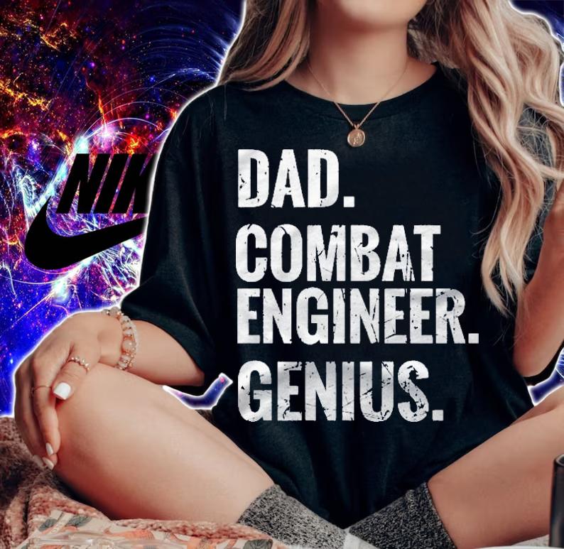 Dad Combat Engineer Genius Funny Combat Engineering Pullover Shirt t-shirt