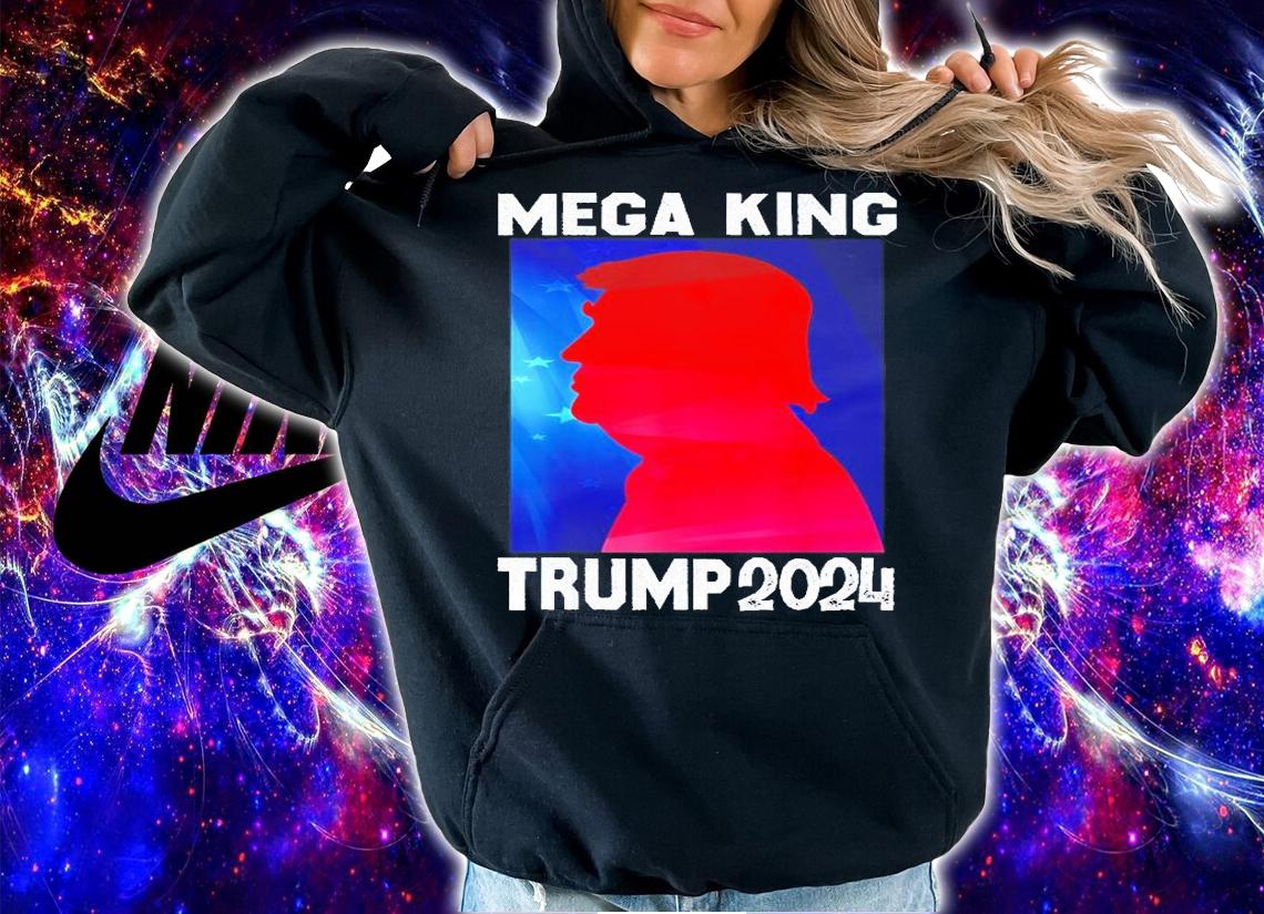 Mega King USA Flag Proud Ultra Maga Trump 2024 Anti Biden T-Shirt t-shirt hoodie