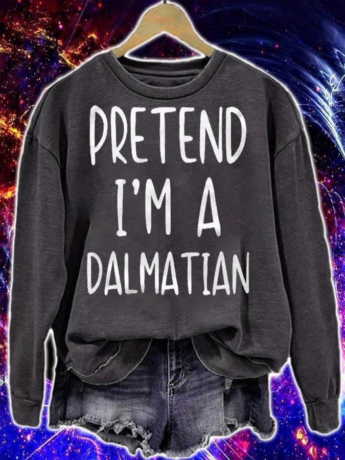 Pretend Dalmatian Dog Costume Halloween Lazy Easy Shirt t-shirt sweatshirt
