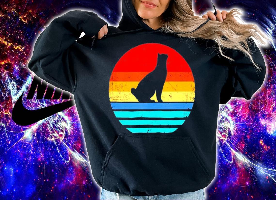 Manx Cat For Cat People Vintage Sunset Retro Cat T-Shirt t-shirt hoodie