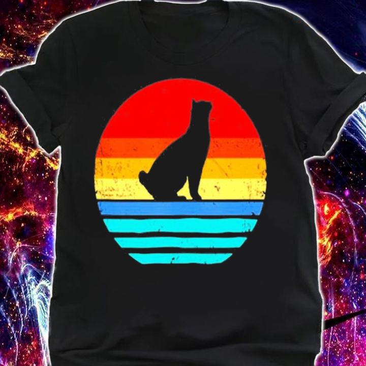 Manx Cat For Cat People Vintage Sunset Retro Cat T-Shirt t-shirt shirt