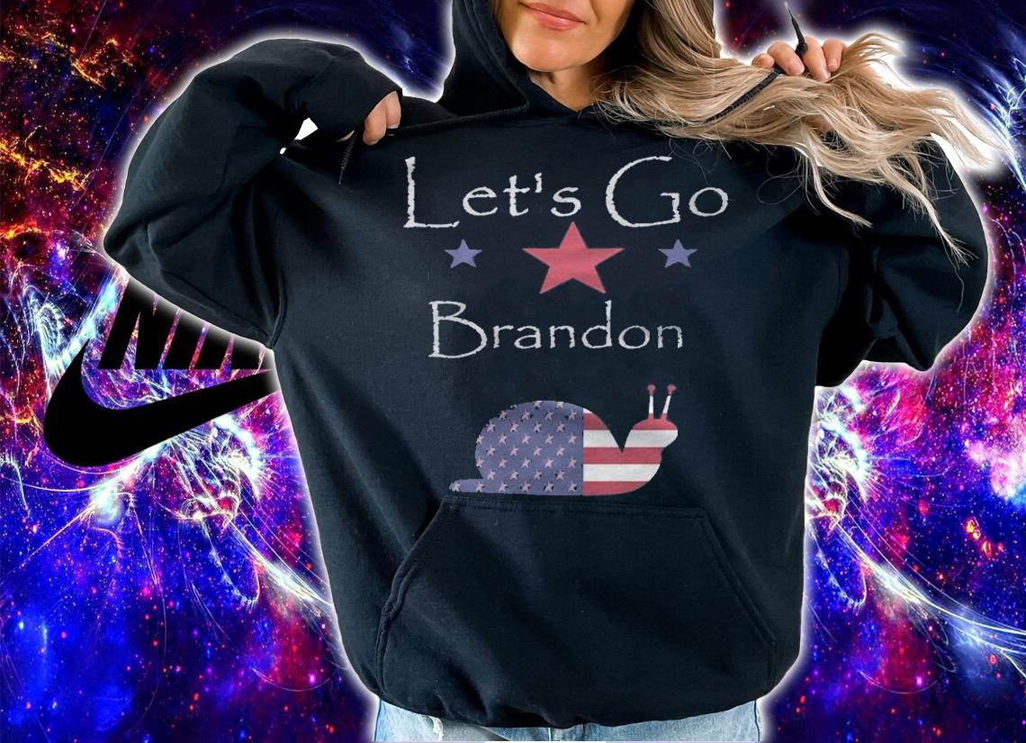 Premium let's Go Brandon Snail USA Flag T-Shirt t-shirt hoodie