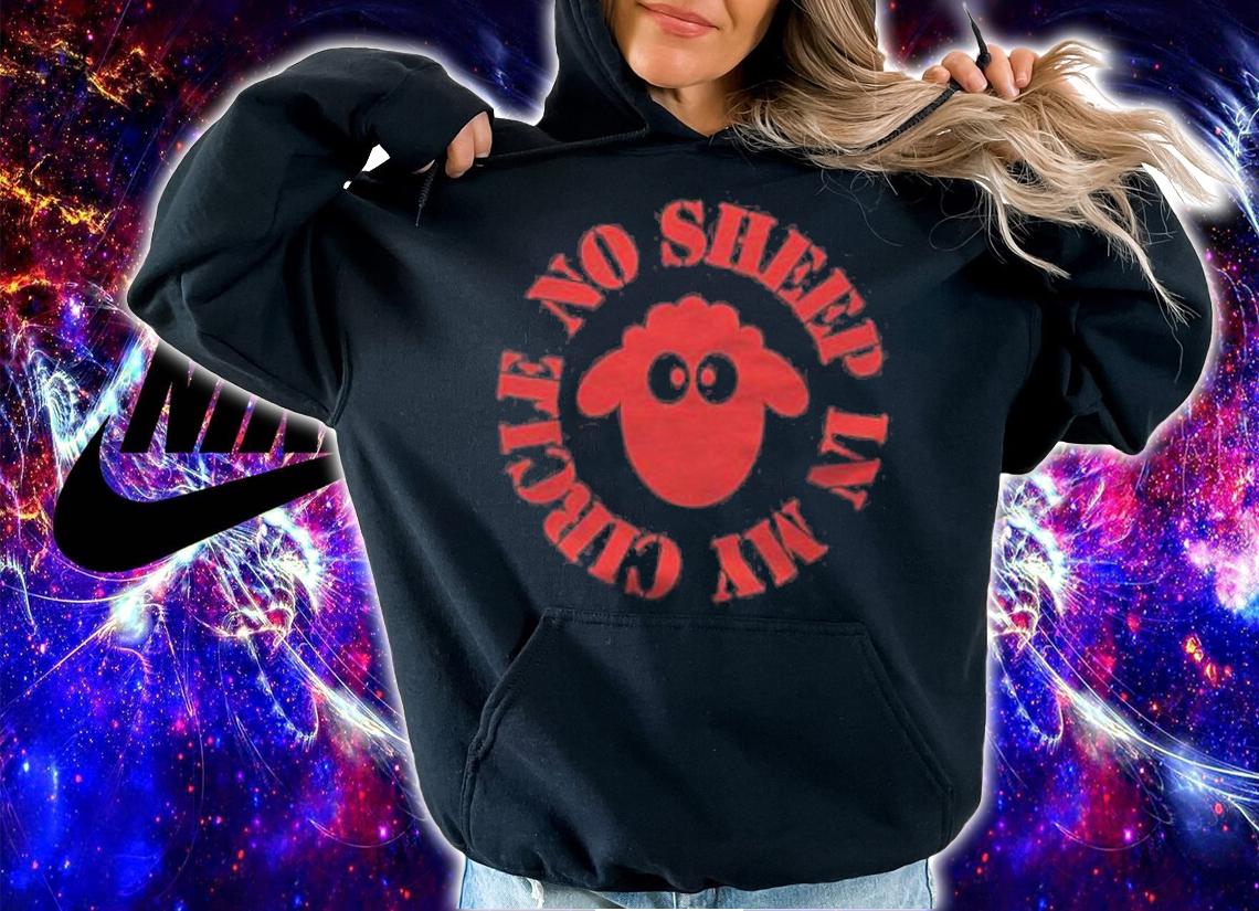 Sheep in no sheep in my circle red shirt t-shirt hoodie
