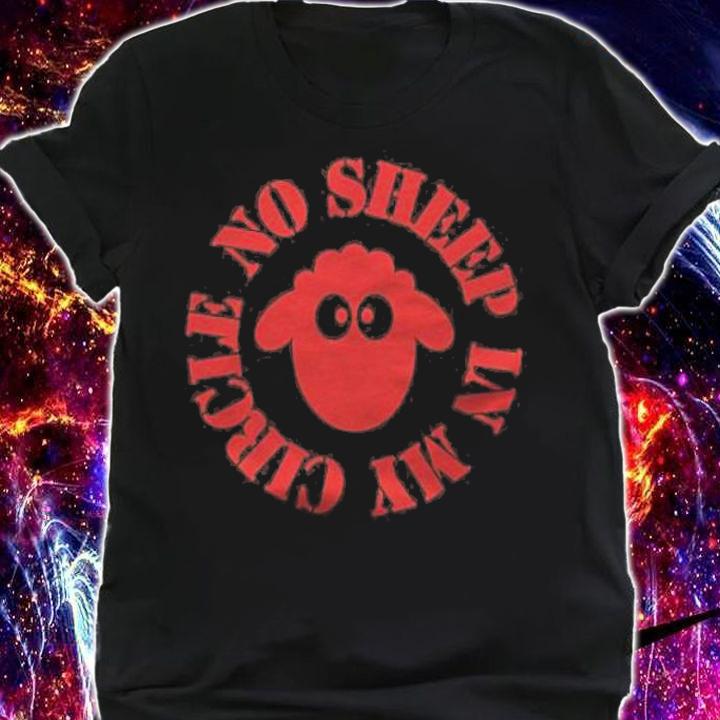 Sheep in no sheep in my circle red shirt t-shirt shirt