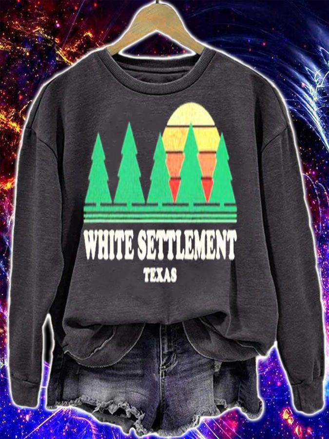 White Settlement Tx Vintage Throwback Retro 70S Design T-Shirt t-shirt sweatshirt