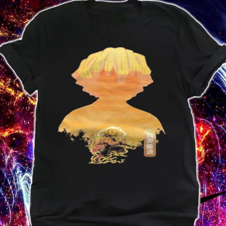 Demon Slayer Agatsuma Zenitsu character's shadow T-shirt shirt