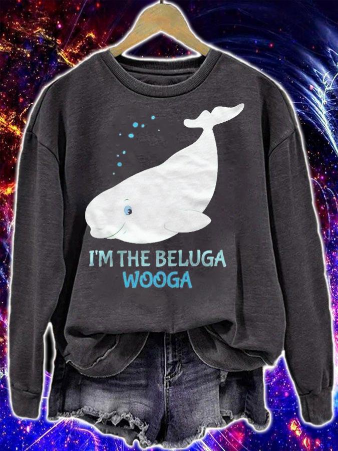 Funny Whale Gifts For Women Pun Joke Cute Beluga Whale Shirt