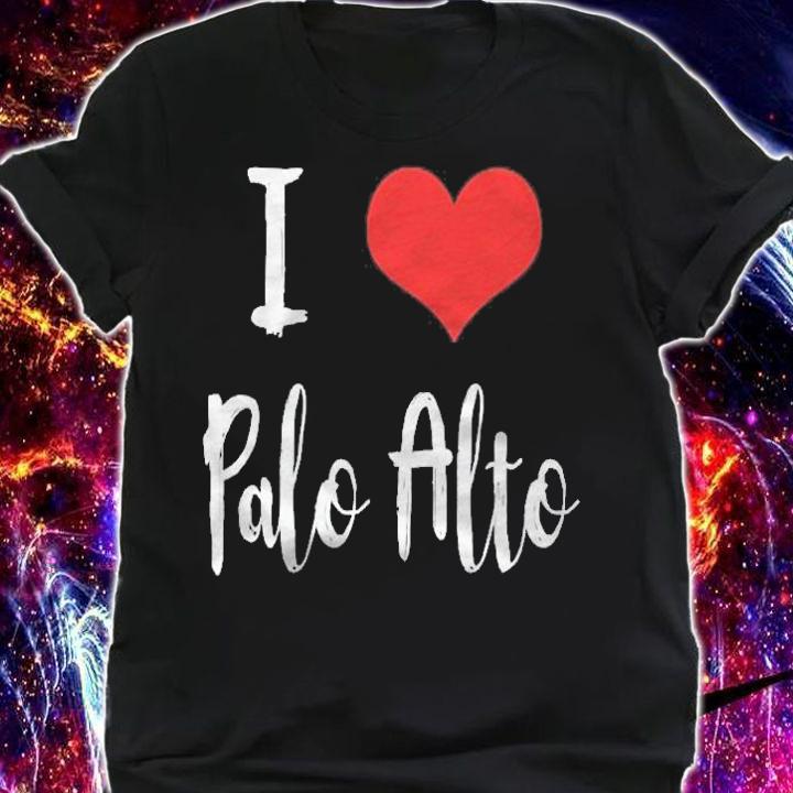 I Love Palo Alto Red Heart Shirt