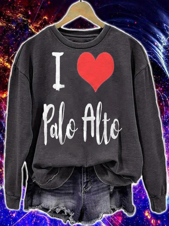 I Love Palo Alto Red Heart Shirt